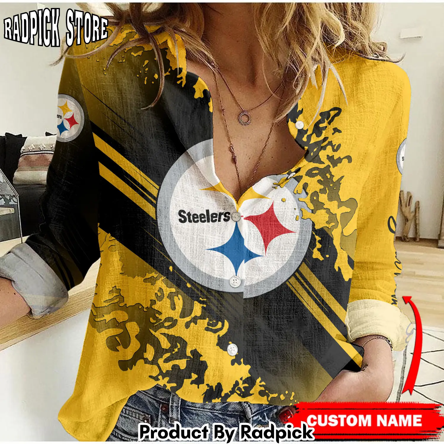 Radpick pittsburgh steelers personalized woman shirt rp662445